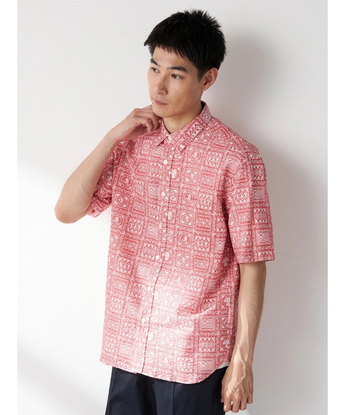 McGREGOR(マックレガー)の「ベア柄リップルシャツ(シャツ/ブラウス・メンズ・レッド/ネイビー・L/M/XL)」の4枚目の写真