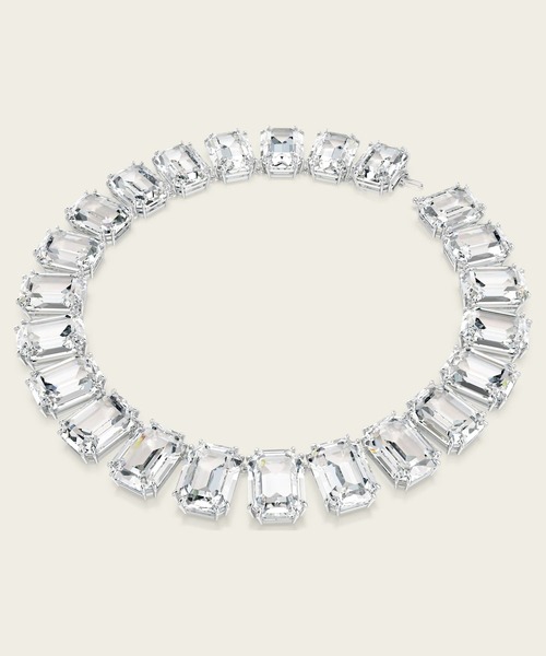 SWAROVSKI(スワロフスキー)の「【公式】【スワロフスキー】Millenia Tennisネックレス, オーバーサイズ クリスタル, オクタゴンカット, ホワイト, ロジウム・プレーティング(ネックレス・レディース・ホワイト・ONESIZE)」の3枚目の写真