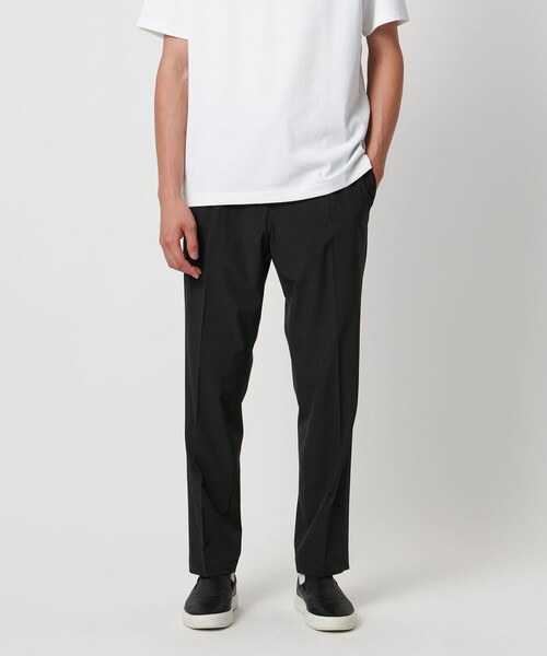 テック タフタ サイドシャーリング 1プリーツ スラックス UA COZY ‐ウォッシャブル ストレッチ(タテ) 接触冷感 防しわ‐