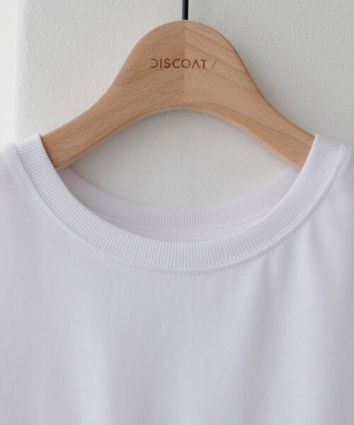 DISCOAT（ディスコート）の「シンプルロゴTシャツ（Tシャツ/カットソー・レディース・ホワイト/チャコールグレー/オフホワイト・FREE）」の13枚目の写真