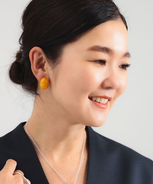 Demi-Luxe BEAMS（デミルクス ビームス）の「【1/1値下げ】ジェムストーン イヤリング .M（イヤリング・レディース・イエロー/ブルー/ピンク・ONE SIZE）」の2枚目の写真