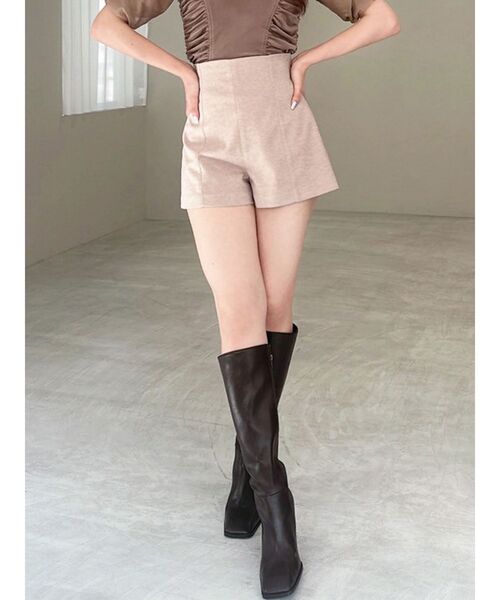 RESEXXY（リゼクシー）の「ハイウエストショートパンツ（その他パンツ・レディース・チャコールグレー/ブラック/ベージュ・FREE）」の3枚目の写真