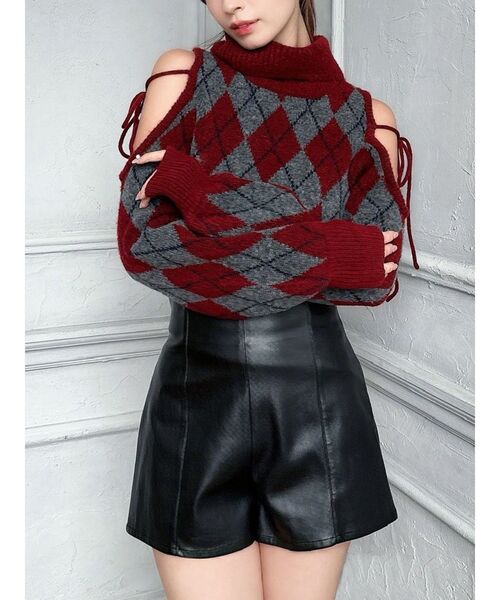 RESEXXY（リゼクシー）の「ハイウエストショートパンツ（その他パンツ・レディース・チャコールグレー/ブラック/ベージュ・FREE）」の2枚目の写真