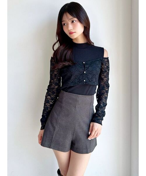 RESEXXY（リゼクシー）の「ハイウエストショートパンツ（その他パンツ・レディース・チャコールグレー/ブラック/ベージュ・FREE）」の15枚目の写真