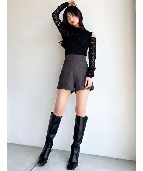 RESEXXY（リゼクシー）の「ハイウエストショートパンツ（その他パンツ・レディース・チャコールグレー/ブラック/ベージュ・FREE）」の16枚目の写真