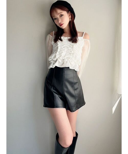 RESEXXY（リゼクシー）の「ハイウエストショートパンツ（その他パンツ・レディース・チャコールグレー/ブラック/ベージュ・FREE）」の17枚目の写真