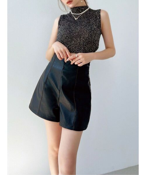 RESEXXY（リゼクシー）の「ハイウエストショートパンツ（その他パンツ・レディース・チャコールグレー/ブラック/ベージュ・FREE）」の9枚目の写真