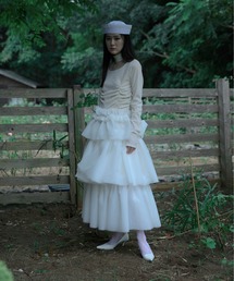 Carmelo(J[)Shushu long frill tiered skirt / eBA[htOXJ[g(XJ[g)