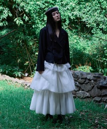 【Carmelo】ティアードフリルロングスカート Carmelo スカート Shushu long frill tiered skirt / ティアードフリル