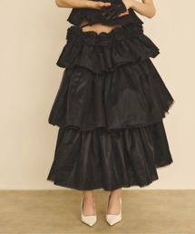 Shushu long frill tiered skirt / ティアードフリルロングスカートを