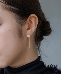 SENEE（セニー）の「pearl chain pierce（パールチェーンピアス）（ピアス（両耳用））」