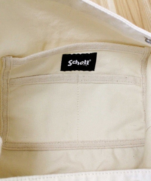 schott（ショット）の「NEWSPAPER BAG（ショルダーバッグ・メンズ・キナリ/ブラック・FREE）」の11枚目の写真