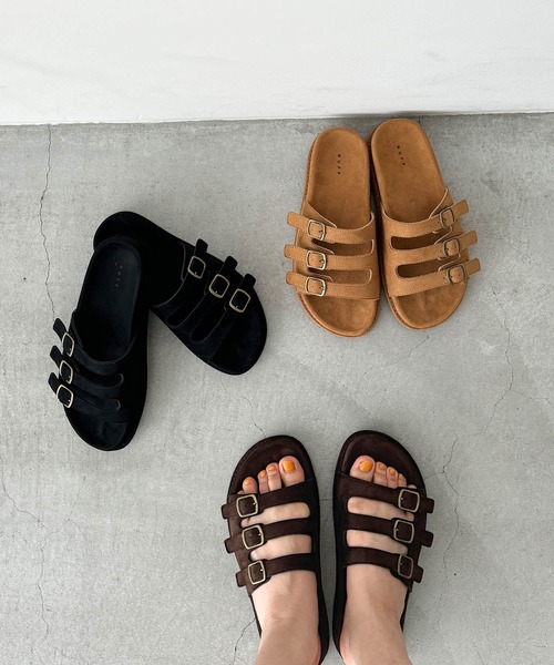 CANAL JEAN(キャナルジーン)の「El mar トリプルベルトサンダル(サンダル・レディース・ブラック/ダークブラウン/キャメル・23.5/24/24.5)」の13枚目の写真