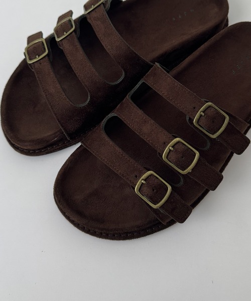 CANAL JEAN(キャナルジーン)の「El mar トリプルベルトサンダル(サンダル・レディース・ブラック/ダークブラウン/キャメル・23.5/24/24.5)」の4枚目の写真