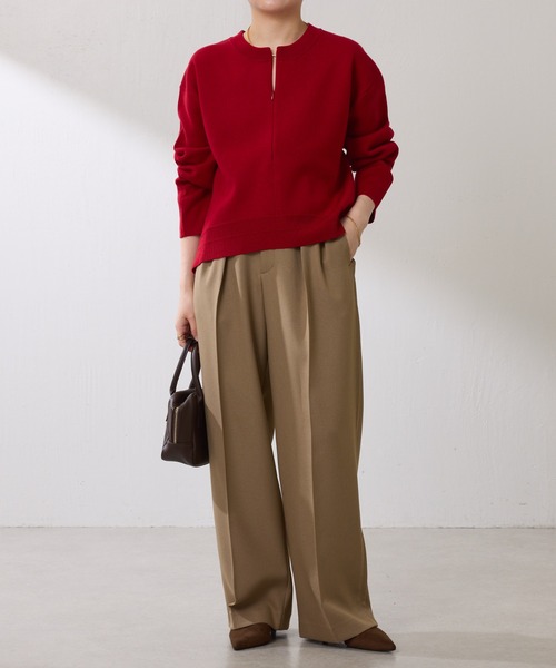 COLLAGE GALLARDAGARANTEスウェットライクラウンドヘムニット COLLAGE GALLARDAGALANTE｜スウェットライクラウンドヘムニット