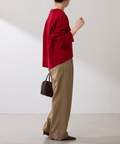 COLLAGE GALLARDAGARANTEスウェットライクラウンドヘムニット COLLAGE GALLARDAGALANTE ニット セーター スウェットライク