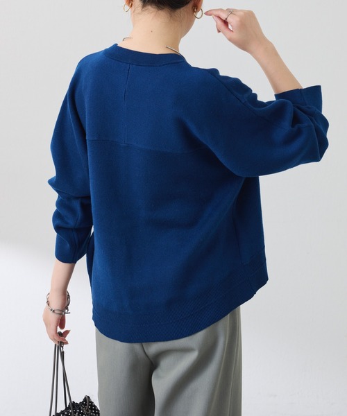 スウェットライクラウンドヘムニット（ニット/セーター）｜COLLAGE