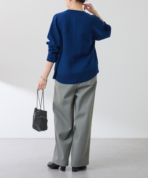 コラージュガリャルダガランテ　スウェットライクラウンドヘムニットネイビー セール】スウェットライクラウンドヘムニット（ニット/セーター