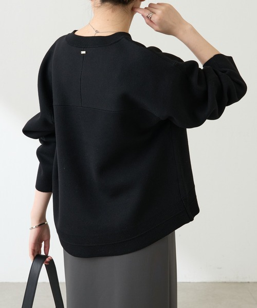 スウェットライクラウンドヘムニット（ニット/セーター）｜COLLAGE