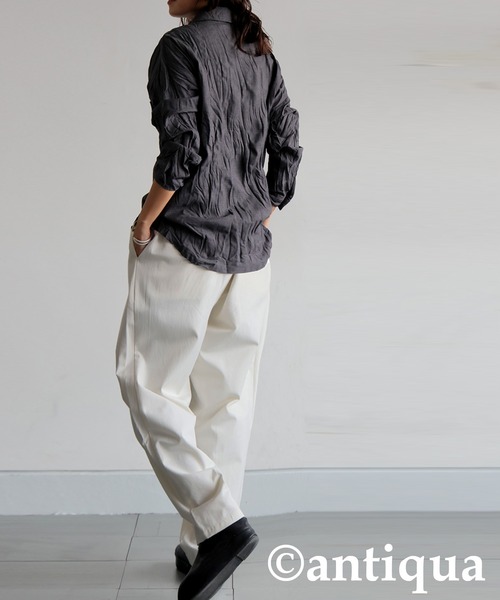 antiqua（アンティカ）の「デザインテーパードパンツ（その他パンツ・レディース・ブラック/グレー/オフホワイト・LARGE/MEDIUM）」の6枚目の写真
