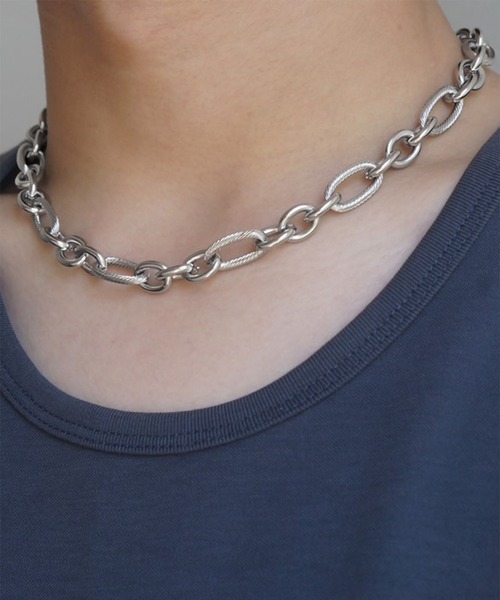 SBG（エスビー）の「インフルエンサー ひろ × SBG ミックスアズキチェーンネックレス（ネックレス・メンズ・シルバー・FREE）」の2枚目の写真