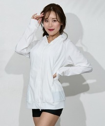 Nissen glamor（ニッセングラマー）の「【大きい胸専用】ロング丈ダブルジップラッシュガード（ＵＶ、接触冷感・速乾・指穴付）（ラッシュガード）」