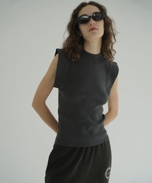 SQUARE SLEEVE KNIT TOPS