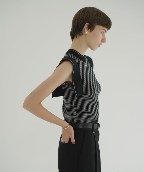 SQUARE SLEEVE KNIT TOPS（その他トップス）｜CLANE（クラネ）の