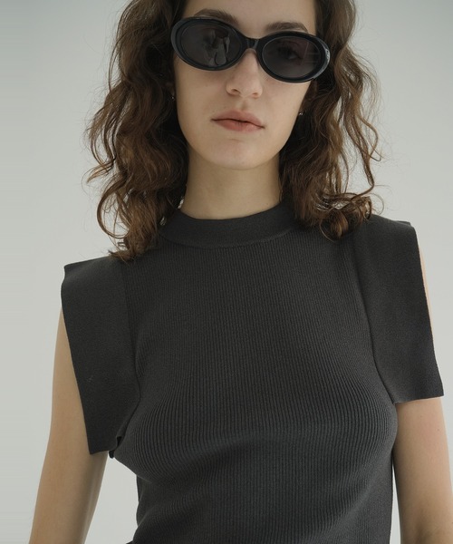 SQUARE SLEEVE KNIT TOPS（その他トップス）｜CLANE（クラネ）の