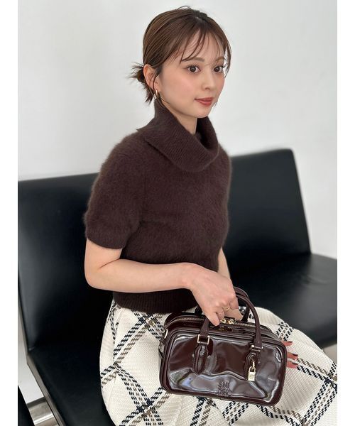 SNIDEL（スナイデル）の「フォックスファータートルプルオーバー（ニット/セーター・レディース・ダークブラウン/ピンク/クリーム・F）」の17枚目の写真