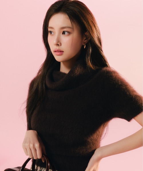 新品未使用☆定番人気 SNIDEL FOX混プルオーバー ブラウン フォックスファータートルプルオーバー（ニット/セーター）｜SNIDEL