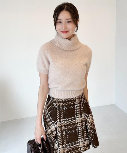 SNIDEL（スナイデル）の「フォックスファータートルプルオーバー（ニット/セーター・レディース・ダークブラウン/ピンク/クリーム・F）」の14枚目の写真