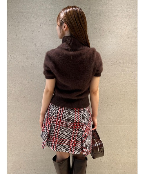 新品未使用☆定番人気 SNIDEL FOX混プルオーバー ブラウン フォックスファータートルプルオーバー（ニット/セーター）｜SNIDEL