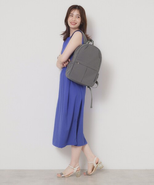 ITS'DEMO(イッツデモ)の「◆【A4対応/9ポケット】ふんわり軽量リュック(バックパック/リュック・レディース・ブラック/オリーブ/ベビーピンク/ダークグレー・00)」の9枚目の写真