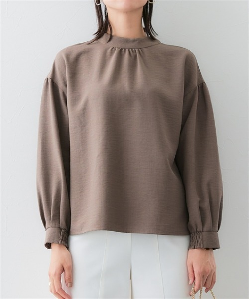 7days Life Styling（セブンデイズライフスタイリング）の「麻調合繊２WAYリボンブラウス（しわになりにくい・接触冷感・ＵＶカット・ウォッシャブル）<大きいサイズ有>（シャツ/ブラウス・レディース・チャコール/ネイビー/モカ・3L/LL/L/M/S）」の20枚目の写真