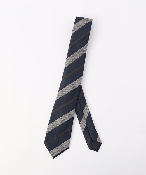 COMME CA ISM(コムサイズム)の「クラシック レジメン柄 ネクタイ(ネクタイ・メンズ・オリーブ/ダークブラウン/ネイビー・FREE)」の5枚目の写真