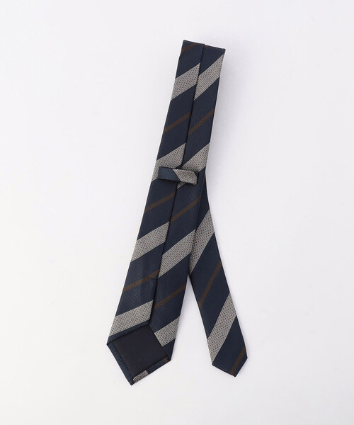 COMME CA ISM(コムサイズム)の「クラシック レジメン柄 ネクタイ(ネクタイ・メンズ・オリーブ/ダークブラウン/ネイビー・FREE)」の8枚目の写真