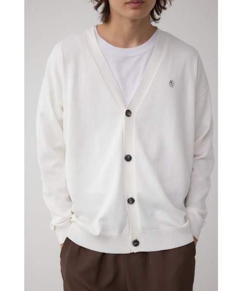 AZUL by moussy（アズールバイマウジー）の「格上げ コンフォータブルカーディガン（カーディガン/ボレロ・メンズ・ブラック/ブルー系その他3/オフホワイト・MEDIUM/LARGE）」の2枚目の写真