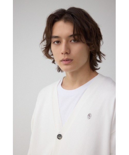 AZUL by moussy（アズールバイマウジー）の「格上げ コンフォータブルカーディガン（カーディガン/ボレロ・メンズ・ブラック/ブルー系その他3/オフホワイト・MEDIUM/LARGE）」の4枚目の写真