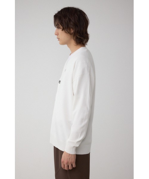 AZUL by moussy（アズールバイマウジー）の「格上げ コンフォータブルカーディガン（カーディガン/ボレロ・メンズ・ブラック/ブルー系その他3/オフホワイト・MEDIUM/LARGE）」の8枚目の写真