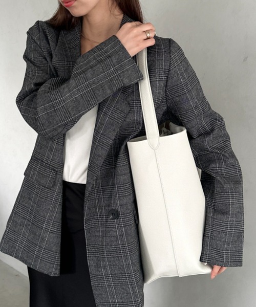 MYMOOD.(マイムード)の「通勤通学にお勧め PUバケツトートバッグ(トートバッグ・レディース・グレイッシュベージュ/アイボリー/ブラック・FREE)」の9枚目の写真