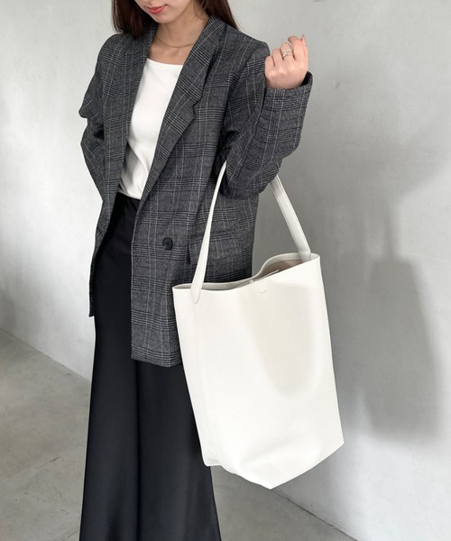 MYMOOD.(マイムード)の「通勤通学にお勧め PUバケツトートバッグ(トートバッグ・レディース・グレイッシュベージュ/アイボリー/ブラック・FREE)」の12枚目の写真