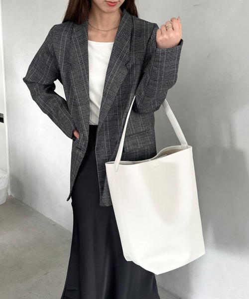 MYMOOD.(マイムード)の「通勤通学にお勧め PUバケツトートバッグ(トートバッグ・レディース・グレイッシュベージュ/アイボリー/ブラック・FREE)」の13枚目の写真