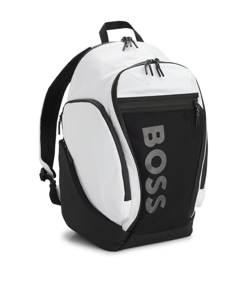 BOSS（ボス）の「ロゴバックパック メッシュ フロントポケット（バックパック/リュック・メンズ・ホワイト/ブラック・ONESIZE）」の9枚目の写真