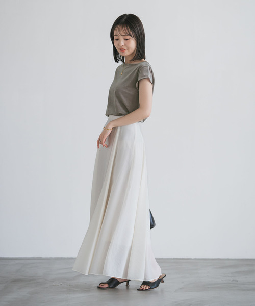 Noble(ノーブル)の「《追加》シアーベロアキャップスリーブTee(Tシャツ/カットソー・レディース・グレー/ホワイト系その他/ブラウン・FREE)」の12枚目の写真