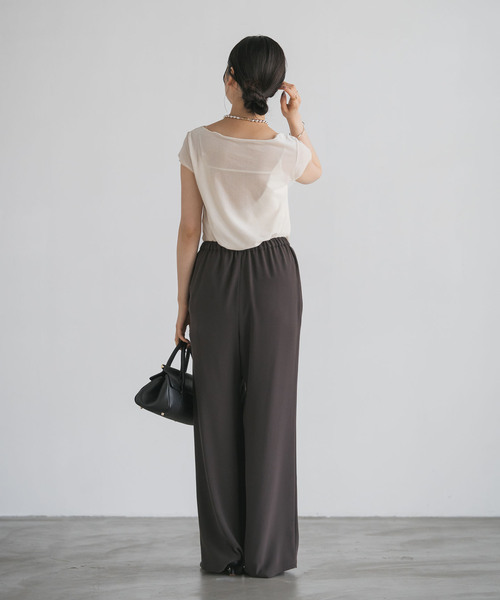 【新品】NOBLE シアーベロアキャップスリーブTee シアーベロアキャップスリーブTee（Tシャツ／カットソー