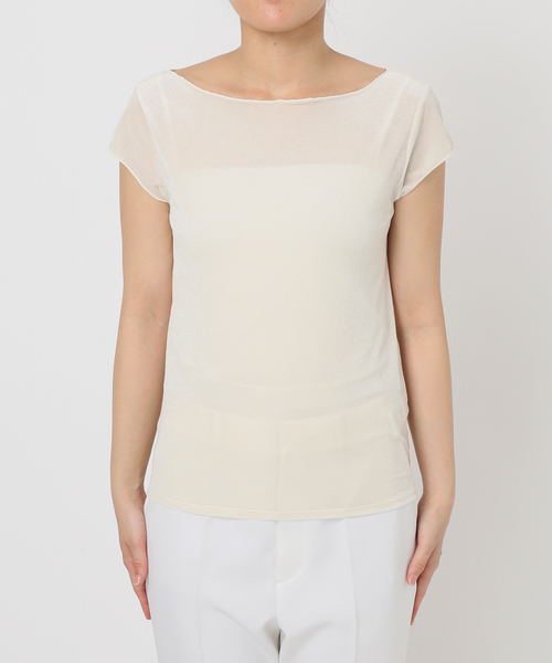 NOBLE ノーブル シアーベロアキャップスリーブTee 完売品 シアーベロアキャップスリーブTee（Tシャツ／カットソー