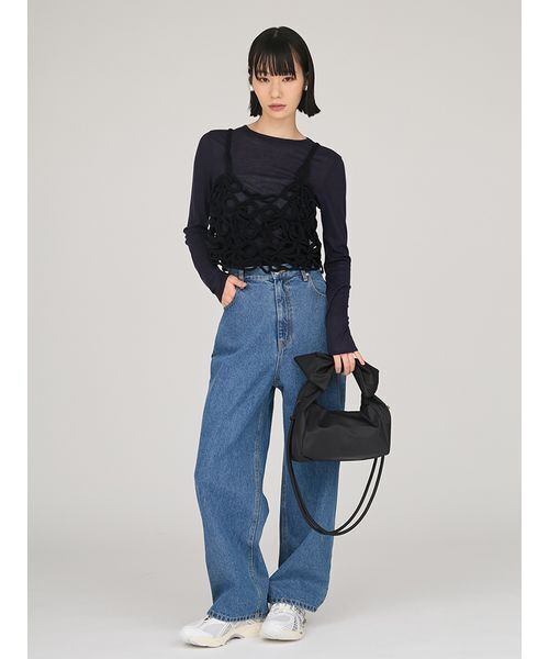 emmi(エミ)の「ルーズデニムパンツ(デニムパンツ・レディース・オフホワイト/ブルー/ブラウン・0/1)」の16枚目の写真