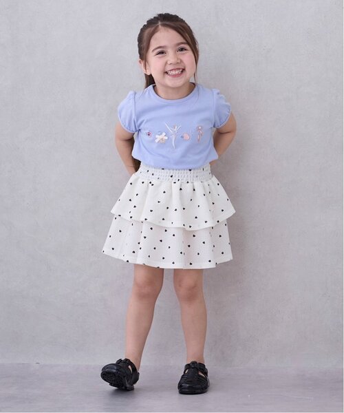 petit main（プティマイン）の「【GOODPRICE】柄フリルスカート（スカート・キッズ・ライトピンク/アイボリー/ネイビー/グレー・110cm/130cm/120cm/100cm/80ｃｍ/90cm）」の2枚目の写真