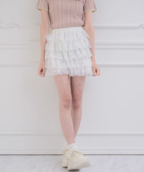 ems excite（エムズエキサイト）の「ティアードフリルSPT（その他パンツ・レディース・レオパード/ブラック/オフホワイト・FREE）」の8枚目の写真